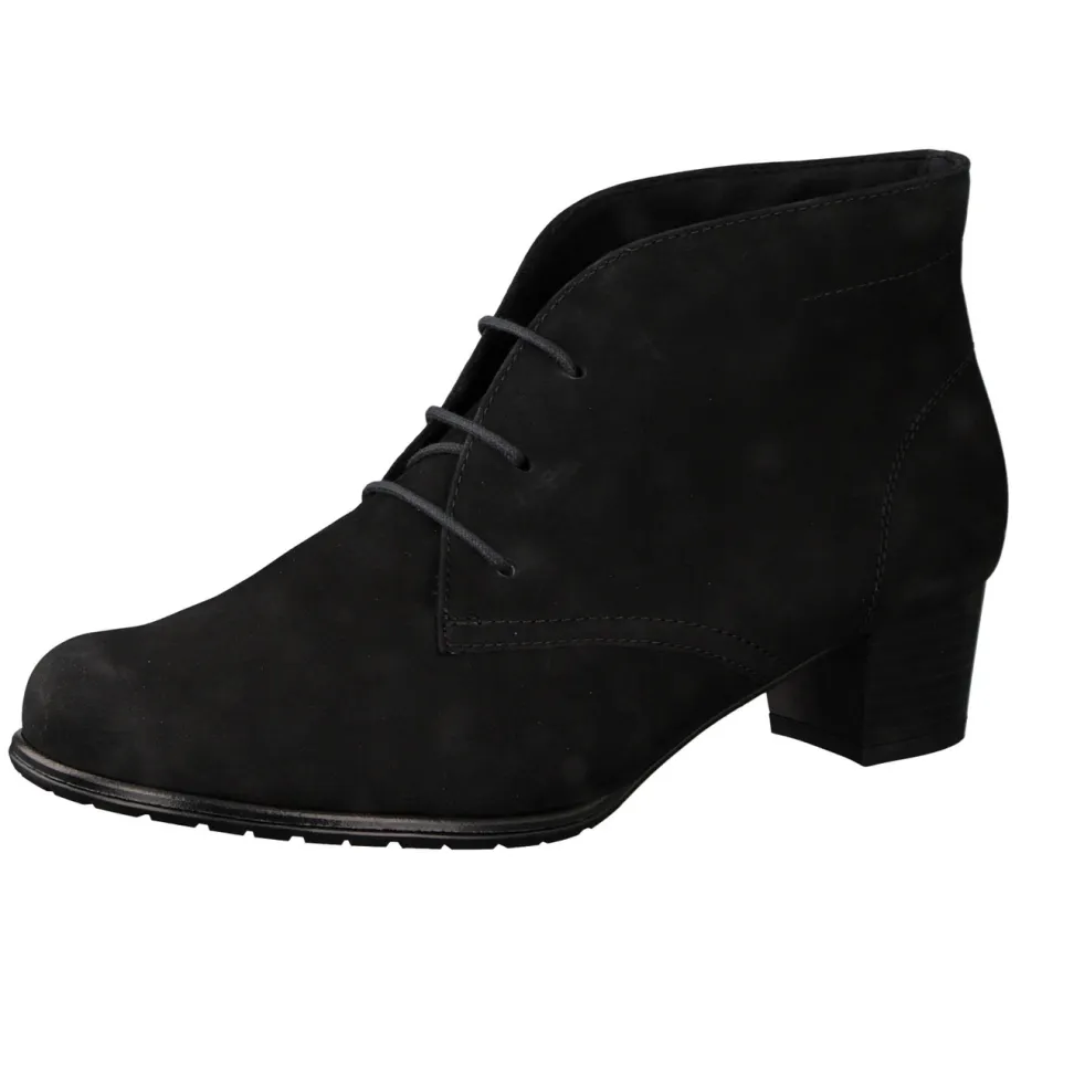 Semler – Stiefelette aus Nubukleder schwarz