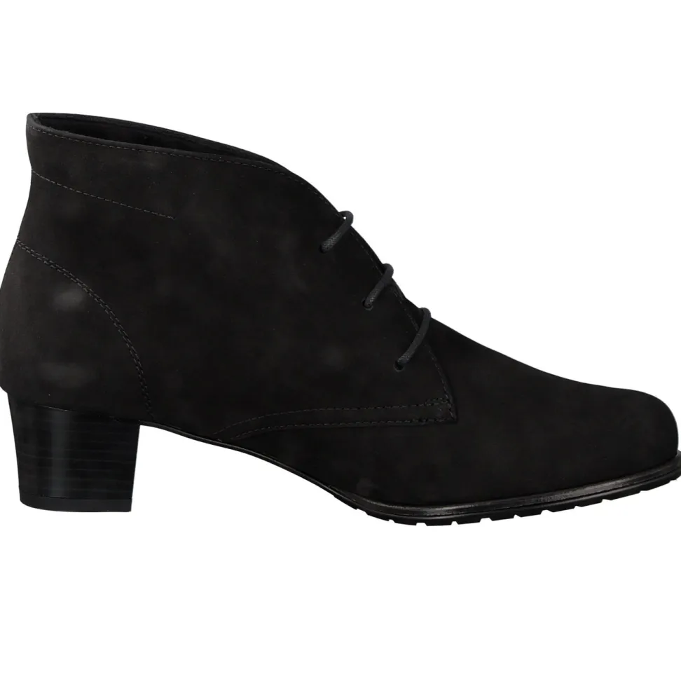 Semler – Stiefelette aus Nubukleder schwarz