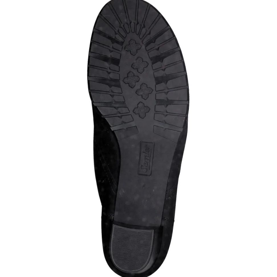 Semler – Stiefelette aus Nubukleder schwarz