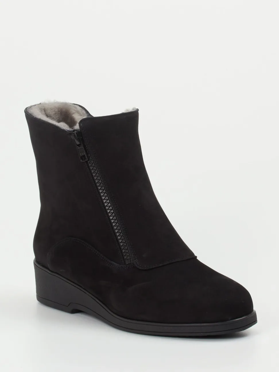 Semler – Stiefelette aus Nubukleder schwarz