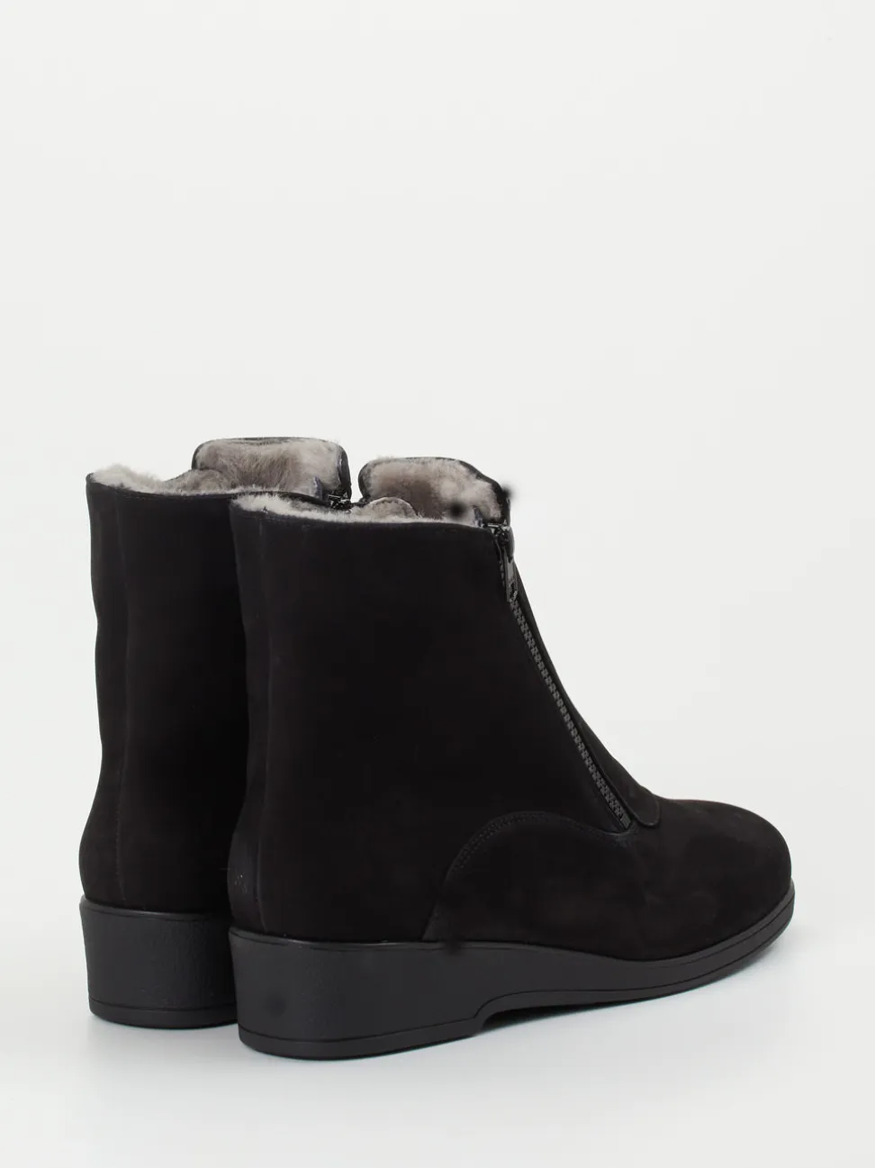 Semler – Stiefelette aus Nubukleder schwarz