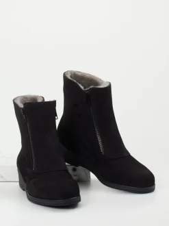 Semler – Stiefelette aus Nubukleder schwarz