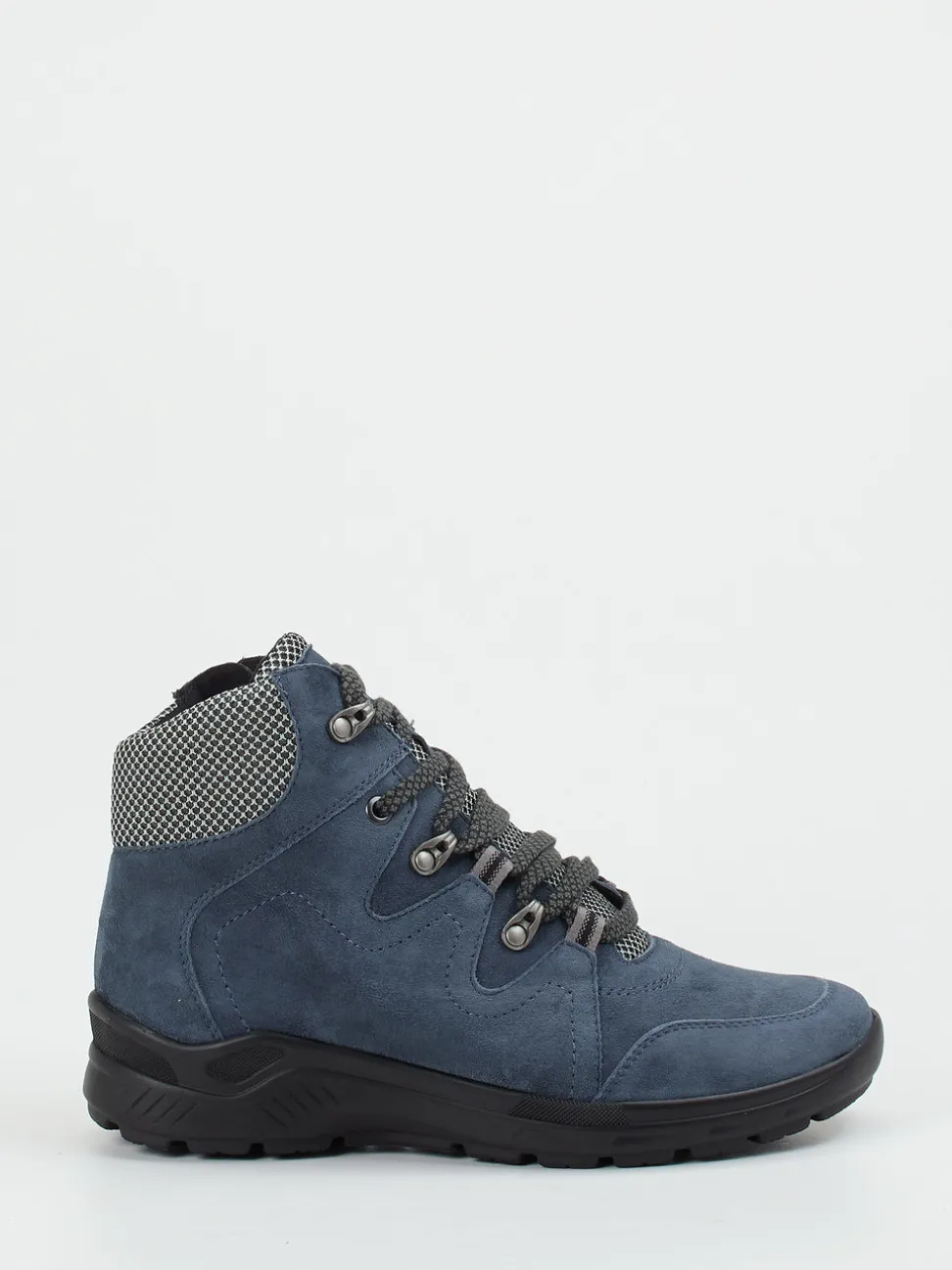 Semler – Stiefelette aus Veloursleder Dunkelblau