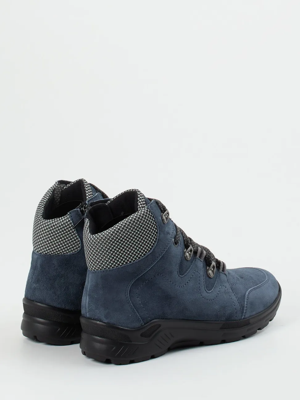 Semler – Stiefelette aus Veloursleder Dunkelblau
