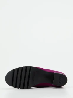 Semler – Stiefelette aus Veloursleder Magenta