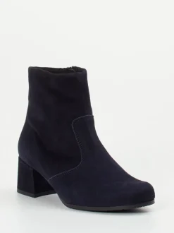 Semler – Stiefelette aus Veloursleder Dunkelblau