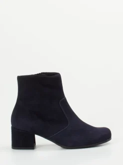 Semler – Stiefelette aus Veloursleder Dunkelblau