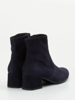 Semler – Stiefelette aus Veloursleder Dunkelblau