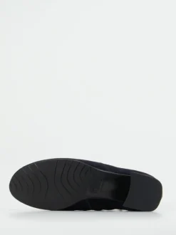 Semler – Stiefelette aus Veloursleder Dunkelblau