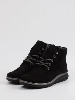 Semler – Stiefelette aus Veloursleder schwarz
