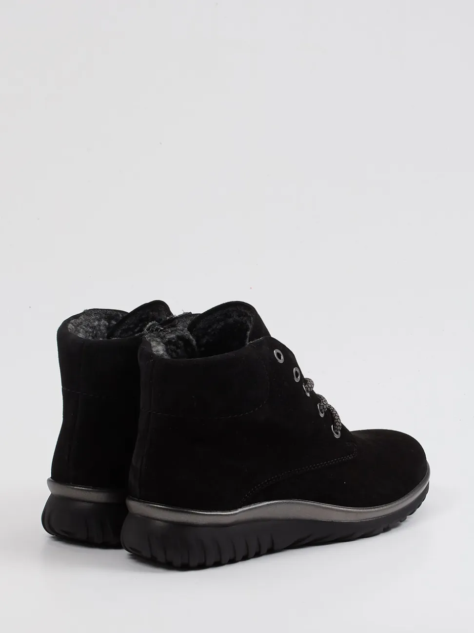Semler – Stiefelette aus Veloursleder schwarz