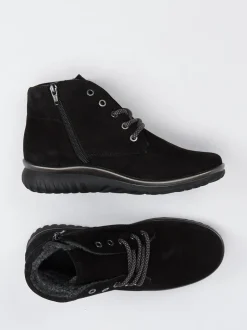 Semler – Stiefelette aus Veloursleder schwarz