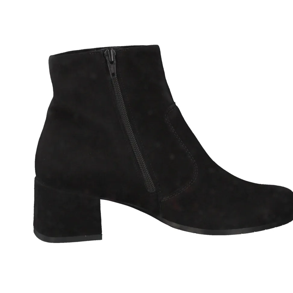 Semler – Stiefelette aus Veloursleder Schwarz