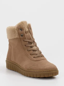 Semler – Stiefeletten aus Veloursleder mittelbraun