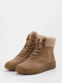 Semler – Stiefeletten aus Veloursleder mittelbraun