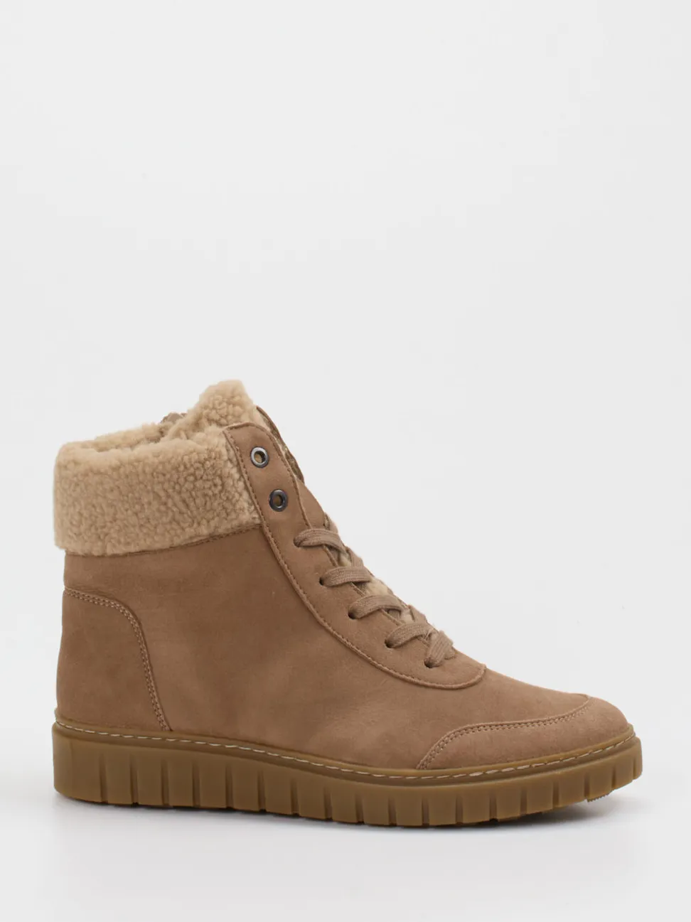 Semler – Stiefeletten aus Veloursleder mittelbraun