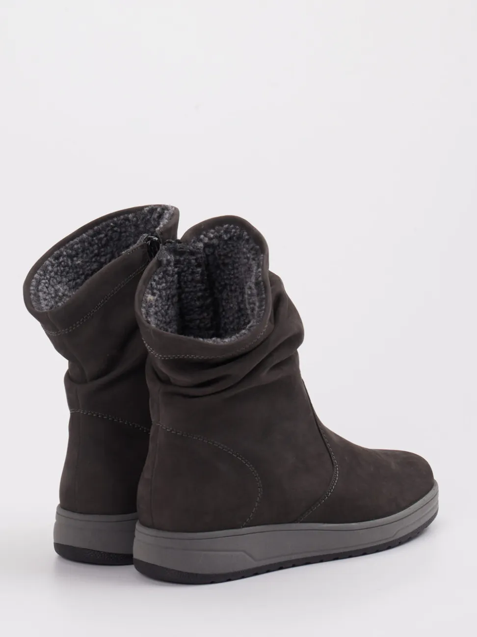 Semler – Stiefeletten aus Nubukleder in Grau