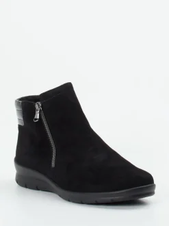 Semler – Stiefeletten aus Veloursleder Schwarz
