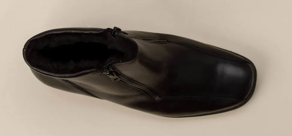 Semler – Warmfutter-Stiefelette aus Kalbleder schwarz