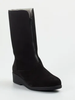 Semler – Winterstiefel aus Veloursleder schwarz