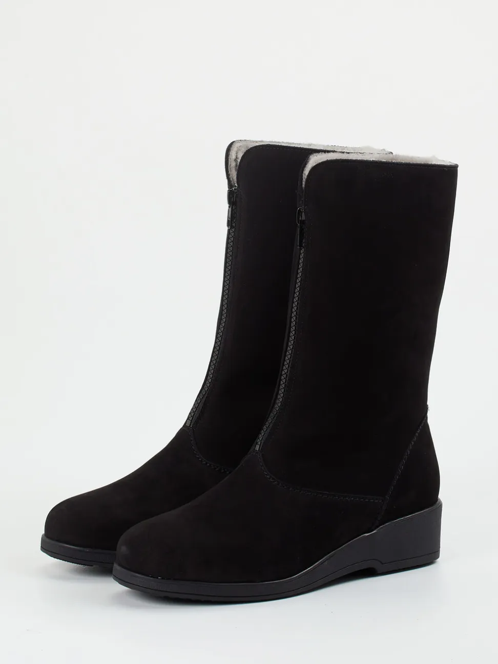 Semler – Winterstiefel aus Veloursleder schwarz
