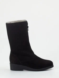 Semler – Winterstiefel aus Veloursleder schwarz