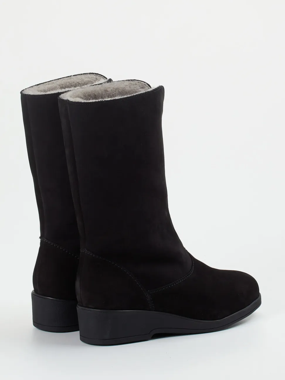Semler – Winterstiefel aus Veloursleder schwarz