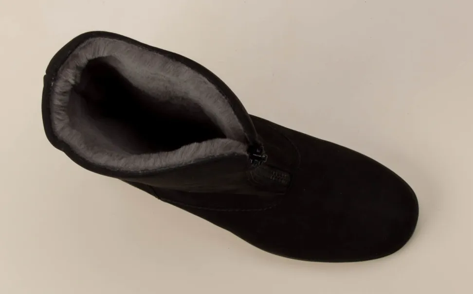 Semler – Winterstiefel aus Veloursleder schwarz