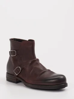 Shoto – Biker-Boots aus Leder Dunkelbraun