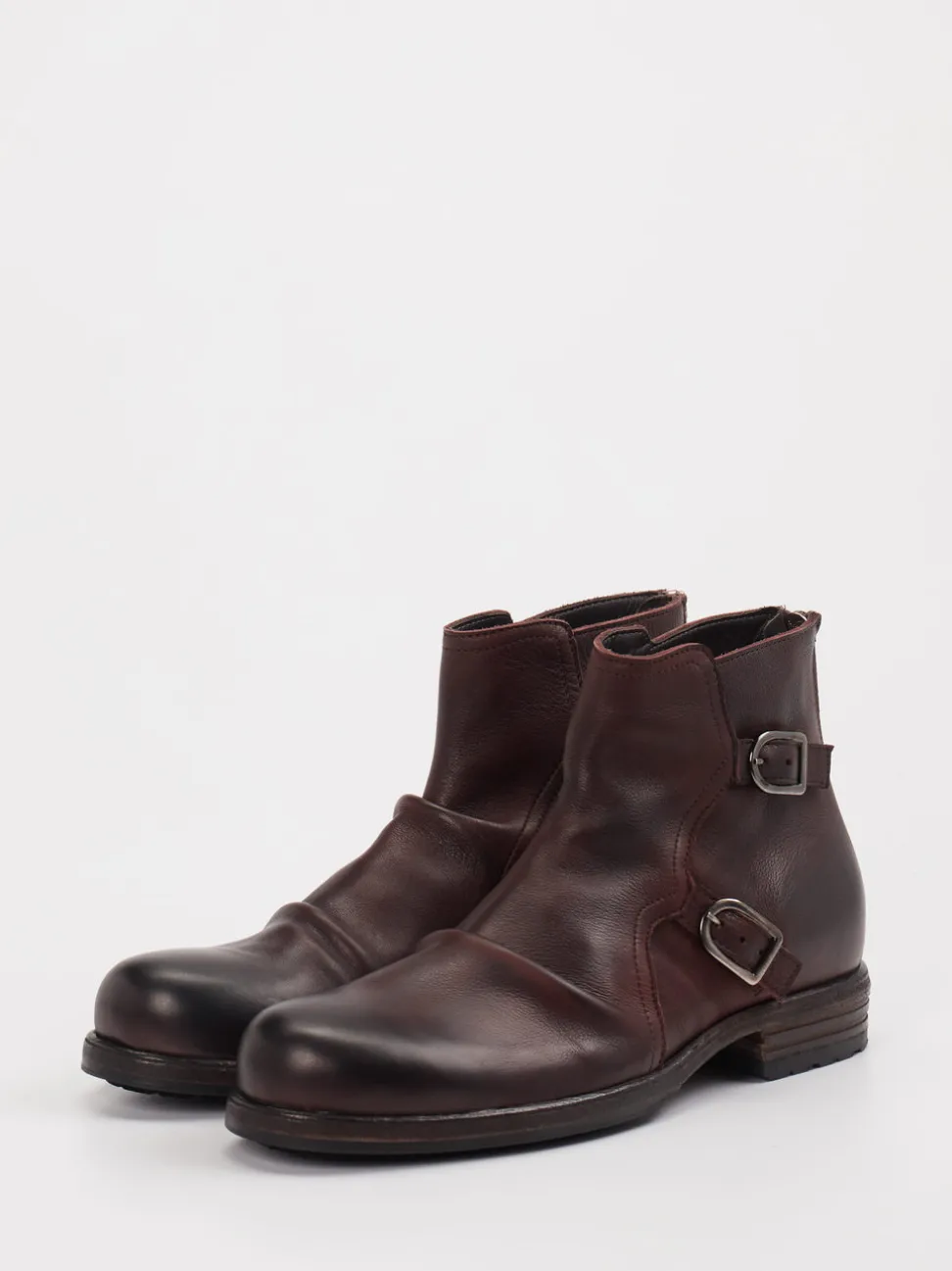 Shoto – Biker-Boots aus Leder Dunkelbraun