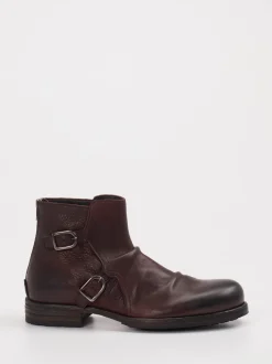 Shoto – Biker-Boots aus Leder Dunkelbraun