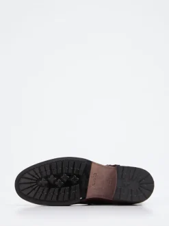 Shoto – Biker-Boots aus Leder Dunkelbraun
