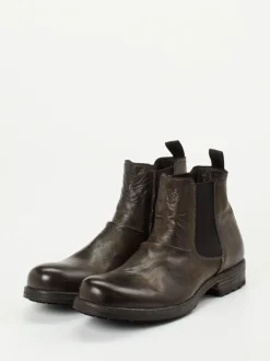 Shoto – Chelsea Boots aus Hirschleder dunkelgrün