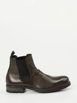 Shoto – Chelsea Boots aus Hirschleder dunkelgrün