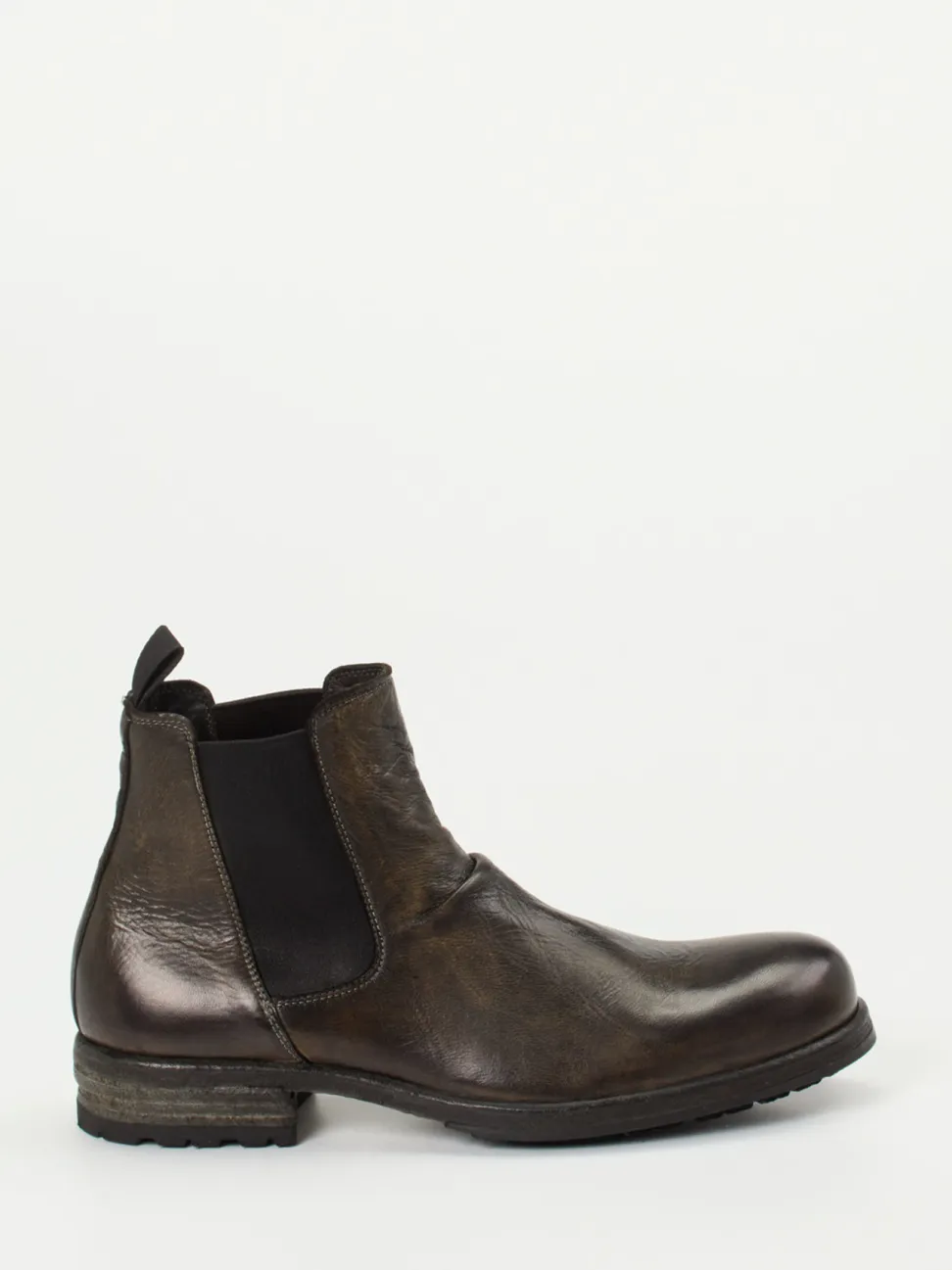Shoto – Chelsea Boots aus Hirschleder dunkelgrün