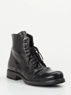 Shoto – Derby-Boots aus Cordovanleder Schwarz