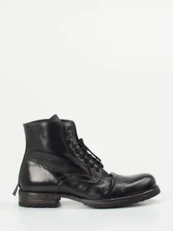 Shoto – Derby-Boots aus Cordovanleder Schwarz