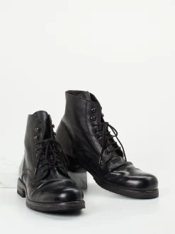Shoto – Derby-Boots aus Cordovanleder Schwarz