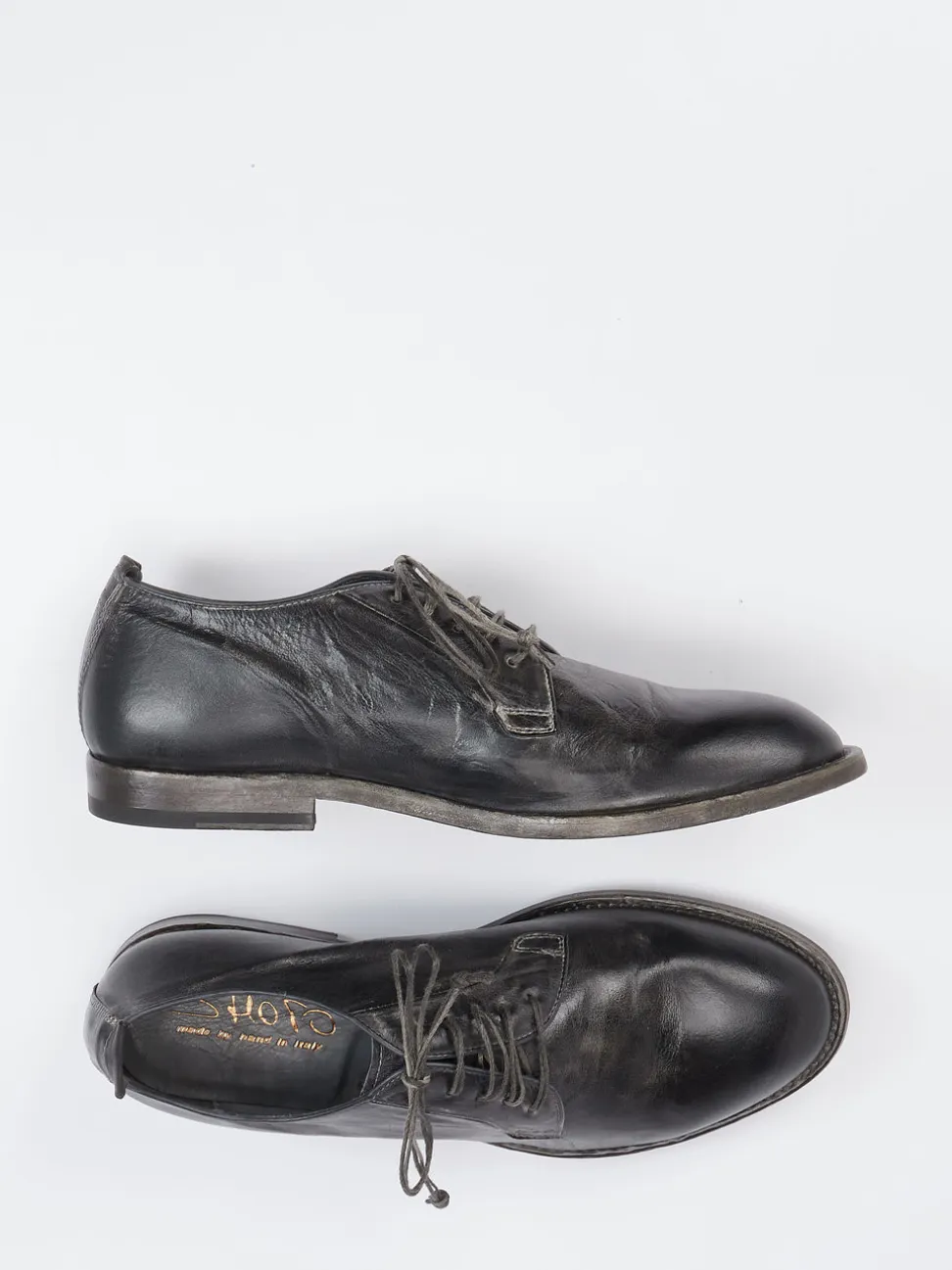 Shoto – Derby-Schnürschuh aus Känguruleder Grau