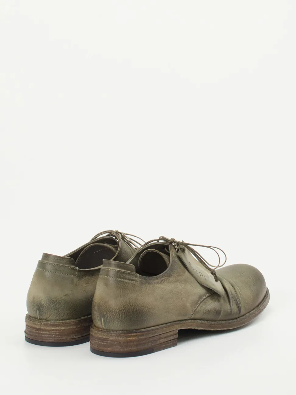 Shoto – Derby-Schnürschuh aus Büffelleder schlammgrün