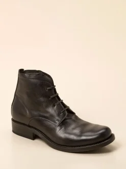 Shoto – Schnürboots aus Kalbleder Dunkelgrau