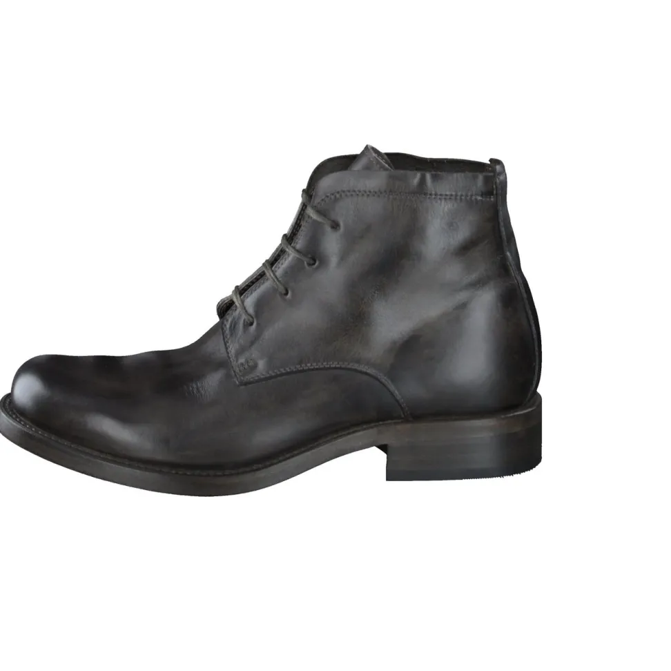Shoto – Schnürboots aus Kalbleder Dunkelgrau