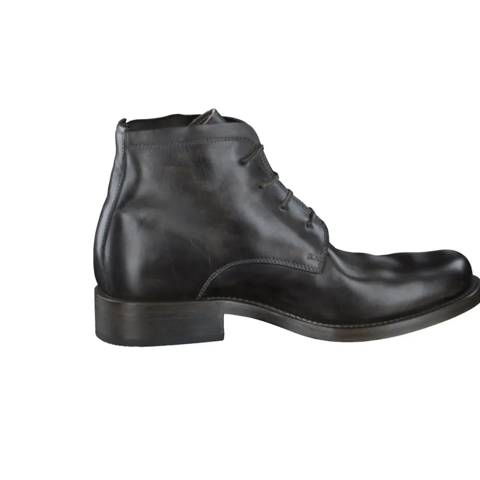Shoto – Schnürboots aus Kalbleder Dunkelgrau