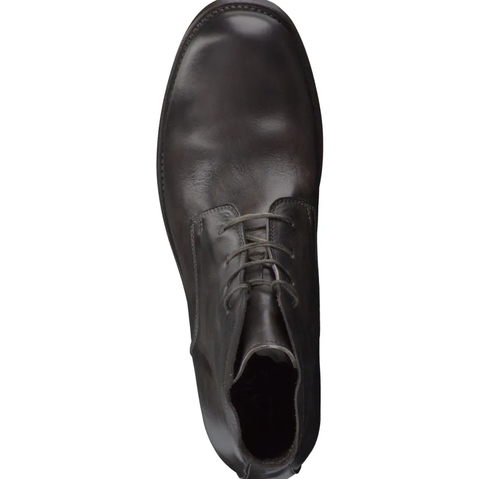 Shoto – Schnürboots aus Kalbleder Dunkelgrau