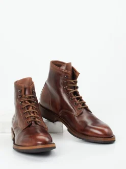 Shoto – Schnürstiefel aus Pferdeleder kastanienbraun
