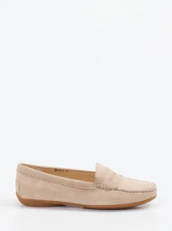 Si – Loafer aus Veloursleder in Beige