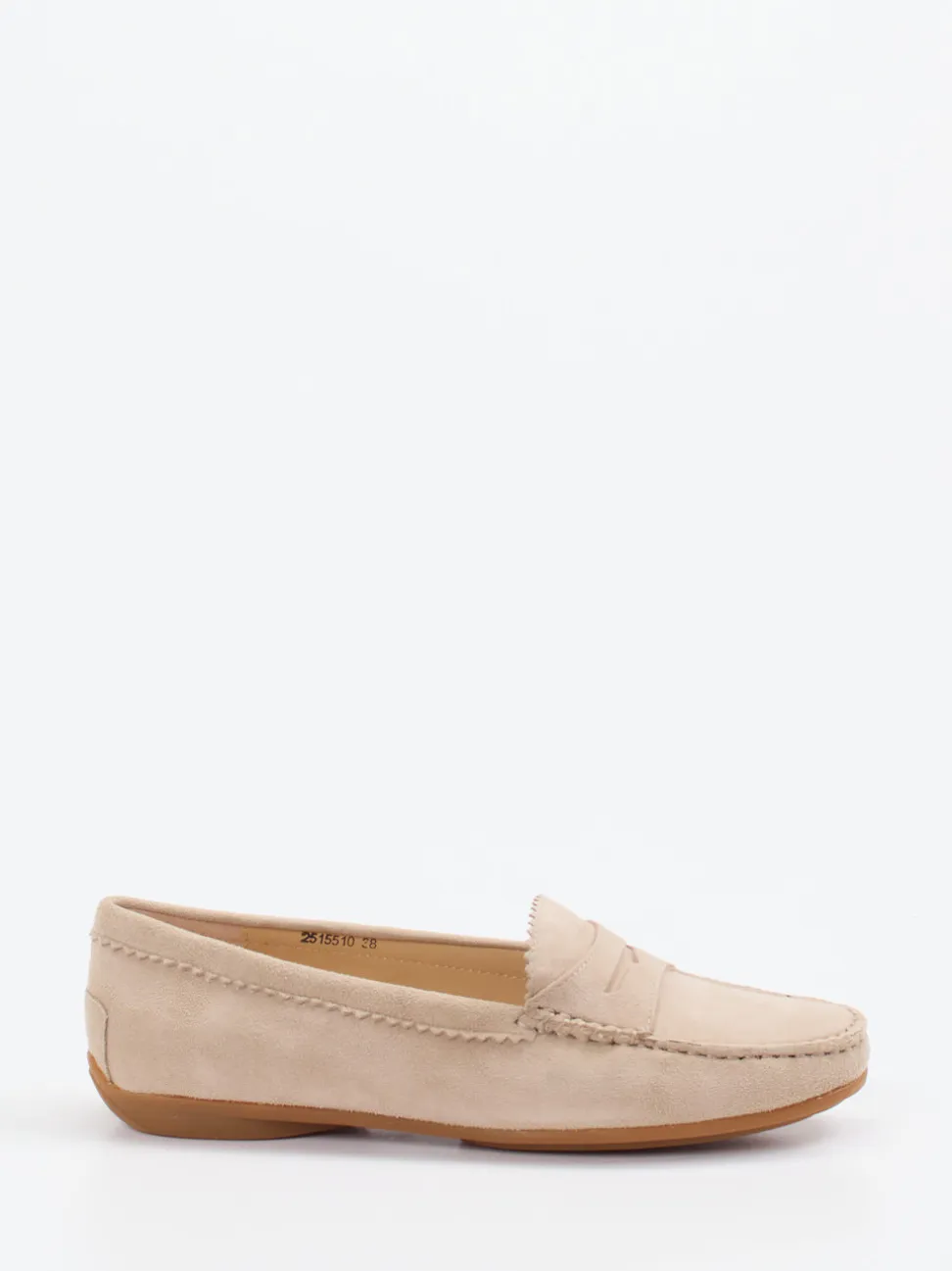 Si – Loafer aus Veloursleder in Beige