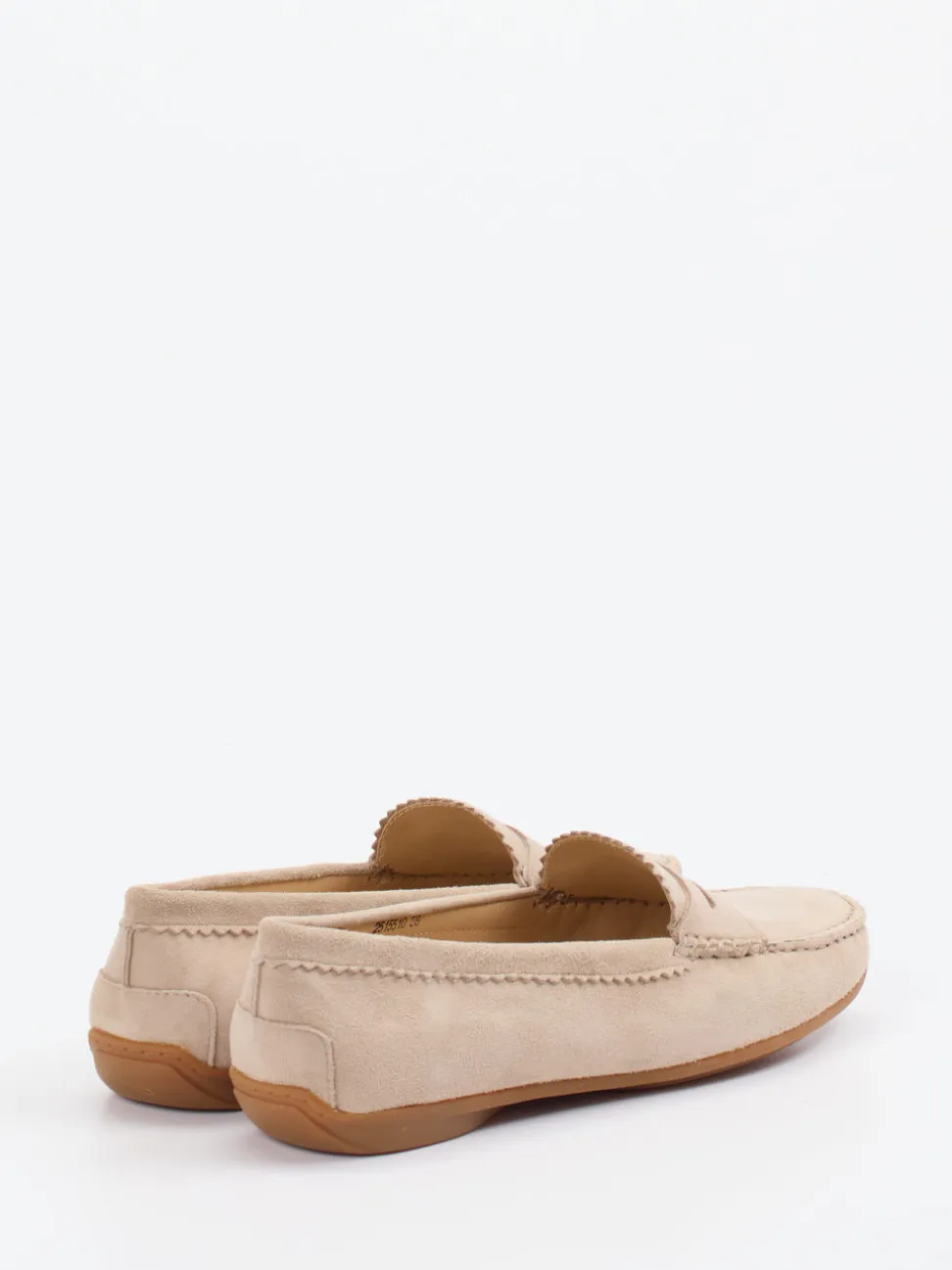 Si – Loafer aus Veloursleder in Beige