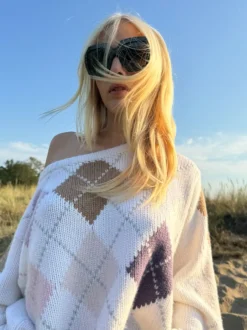 Simone Bruns – Strickpullover aus Cashmere wollweiß