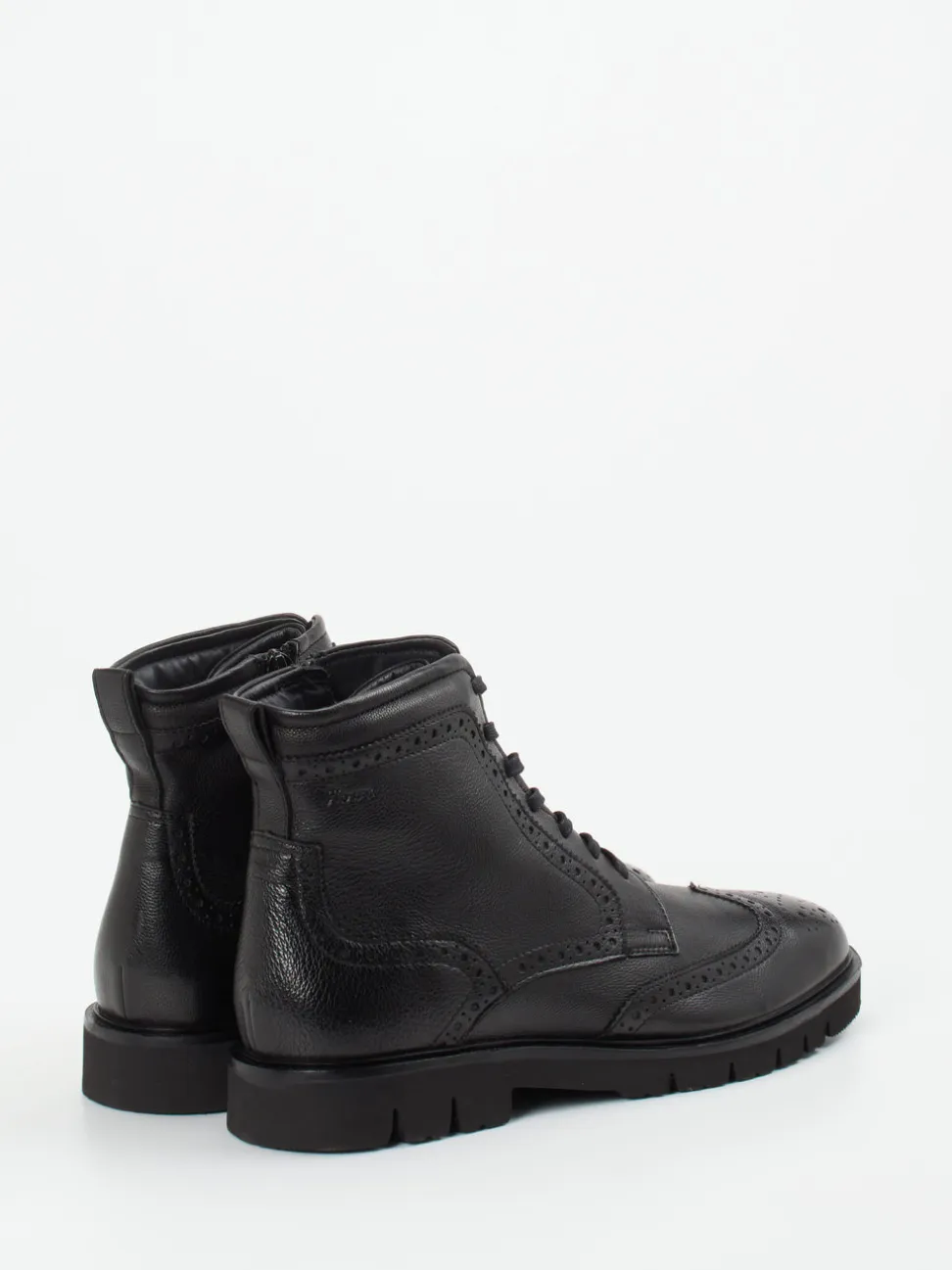 Sioux – Brogue-Boots aus Kalbleder schwarz